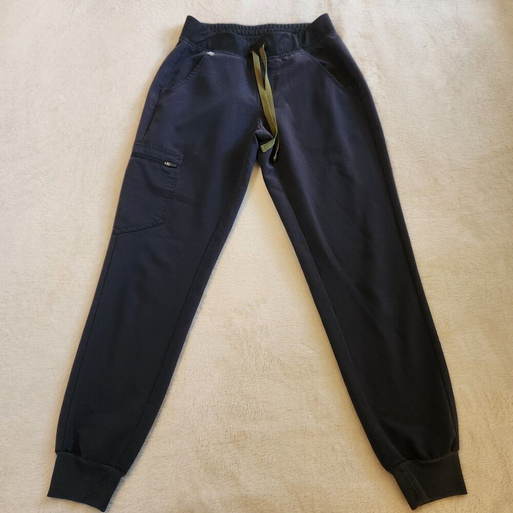 Womens FIGS Zamora Joggers Navy Blue W18SW2005 Size S Excellent Condition